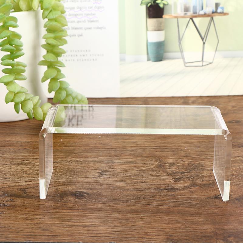 1:12 Doll House Transparency Table Living Room Leisure Table Mini Model Scene