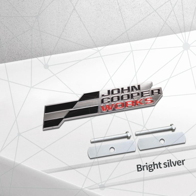 3D Auto Metal 2025 JCW Grille Badge Car Rear Trunk Emblem Sticker Decor For Mini Cooper S F66 F65 F67 Aceman Clubman U25 J01 J05