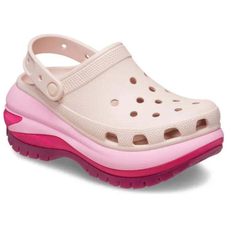 Crocs Классические клоги удобные и универсальные дырочные туфли унисекс бело-розовые