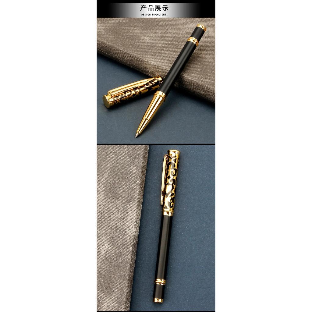High Quality Luxury Metal Gel Pen Sculpture Pattern Roller Pen Office School Stationary Pen Customized Logo Name Gift
