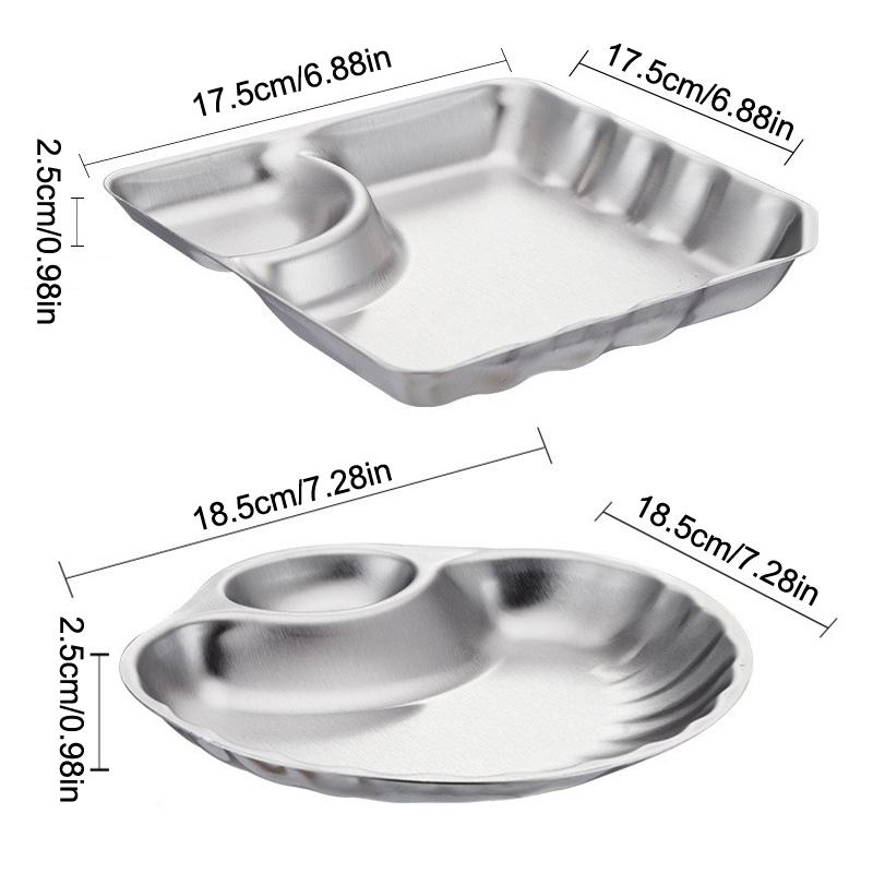 Французский Ретро Форма Ракушки Нержавеющая Сталь Картофель Фри Жареная Курица Тарелка для Закусок Домашнее Хранение Декоративные Тарелкипрочная Нержавеющая Сталь