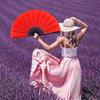 Solid Color Folding Fan Chinese Style Kung Fu Dance Performance Handheld Fan Portable Summer Cooling Fan Decoration Party Accessories