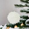 Christmas White Foam Ball Flower Pendants Xmas Tree Hanging Ornament for Home 2025 Navidad New Year Party Gift Christmas Decor