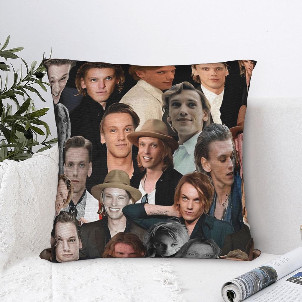 Jamie Campbell Bower Photo Collage Pillow Cover Design Cushion Cover Vintage Pillow Case For Chair Sofa Home Decor