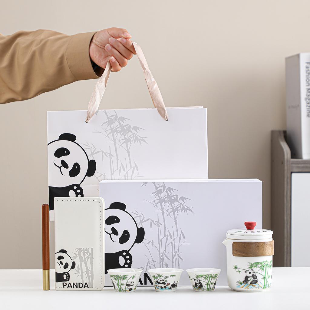 Company anniversary high-end annual meeting gifts, special panda office cup, souvenir gift, insurance to send customers