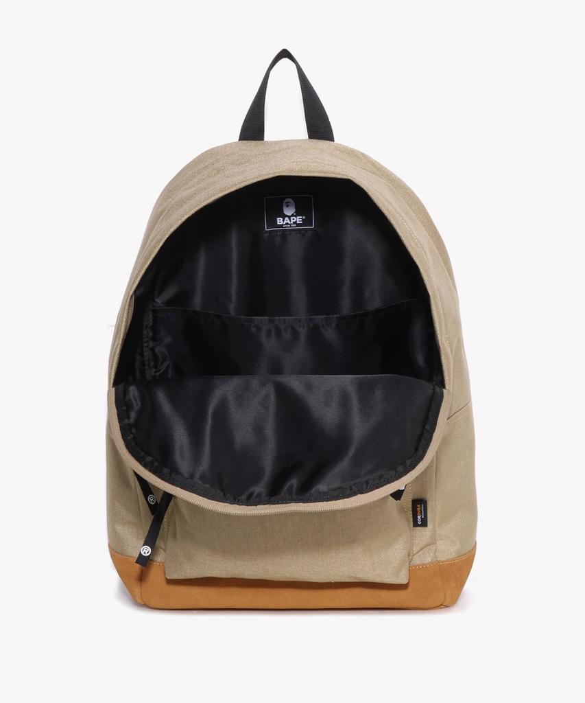 Bape Рюкзак Cordura Daypack с нашивкой "Голова обезьяны" (M) бежевый