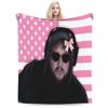 Caseoh American  Bedding Throws Cozy Pattern Blanket  For Bedroom Plane Travel Flannel Bedspread Bed Cover