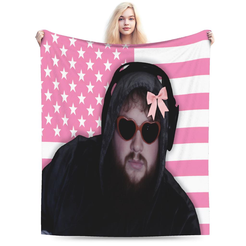 Caseoh American Bedding Throws Cozy Pattern Blanket For Bedroom Plane Travel Flannel Bedspread Bed Cover