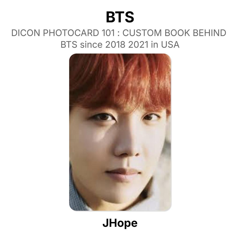 BTS DICON ФОТОКАРТА 101 : КАСТОМНАЯ КНИГА ПОСЛЕ BTS с 2018 по 2021 год в США Официальная фотокарточка