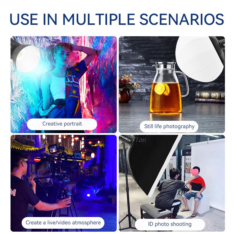 Светодиодный RGB-светильник для наружного освещения 1700K-12000K Bowens Mount Control для фотостудии и видео
