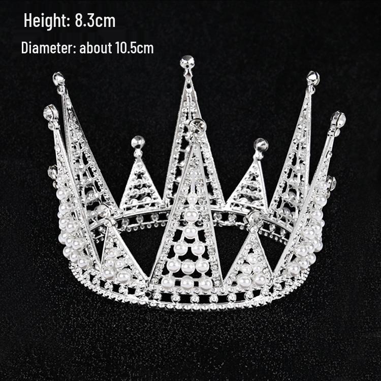 Pearl Crown Bride Cake Topper for Valentine's, Birthday, and Wedding Decor