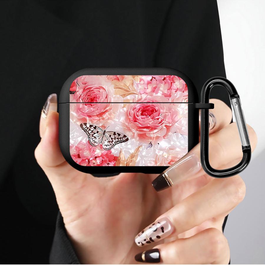 Soft Earphone Cases Cover Case For Airpods 1 3 Pro3 2 4 Pro2 Pro Beautiful Rose Butterfly