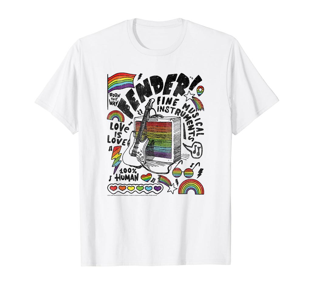 Fender Футболка с радужным логотипом Pride
