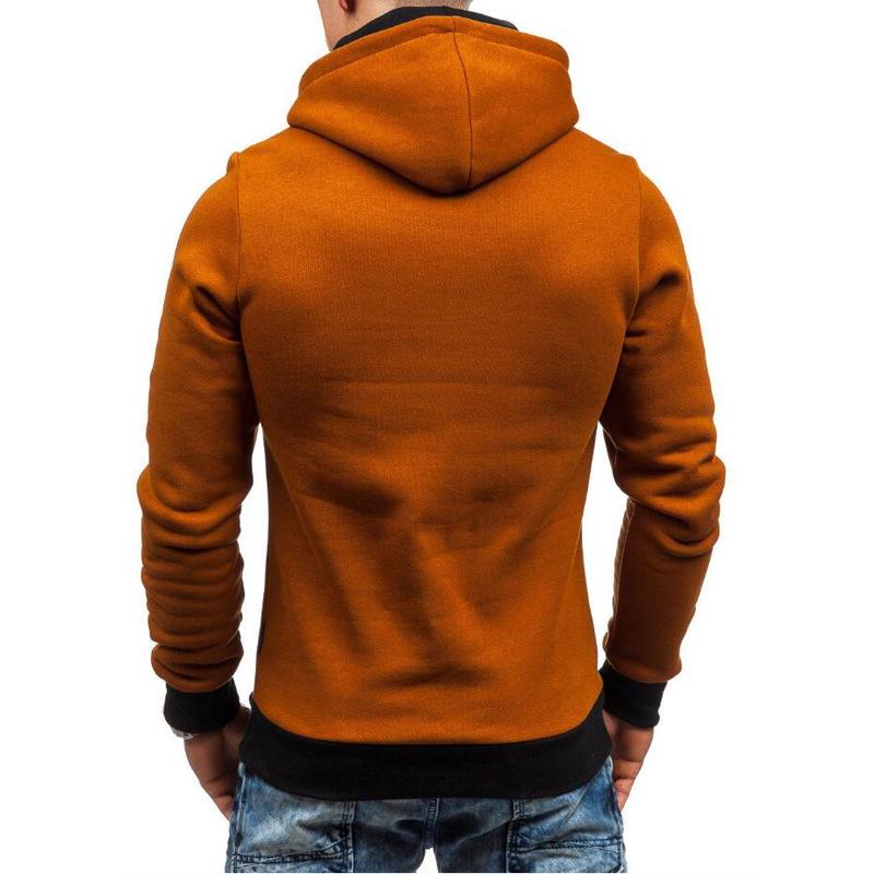 Men's Asymmetrical Zipper Hoodie - Autumn/Winter Collection, Multiple Colors