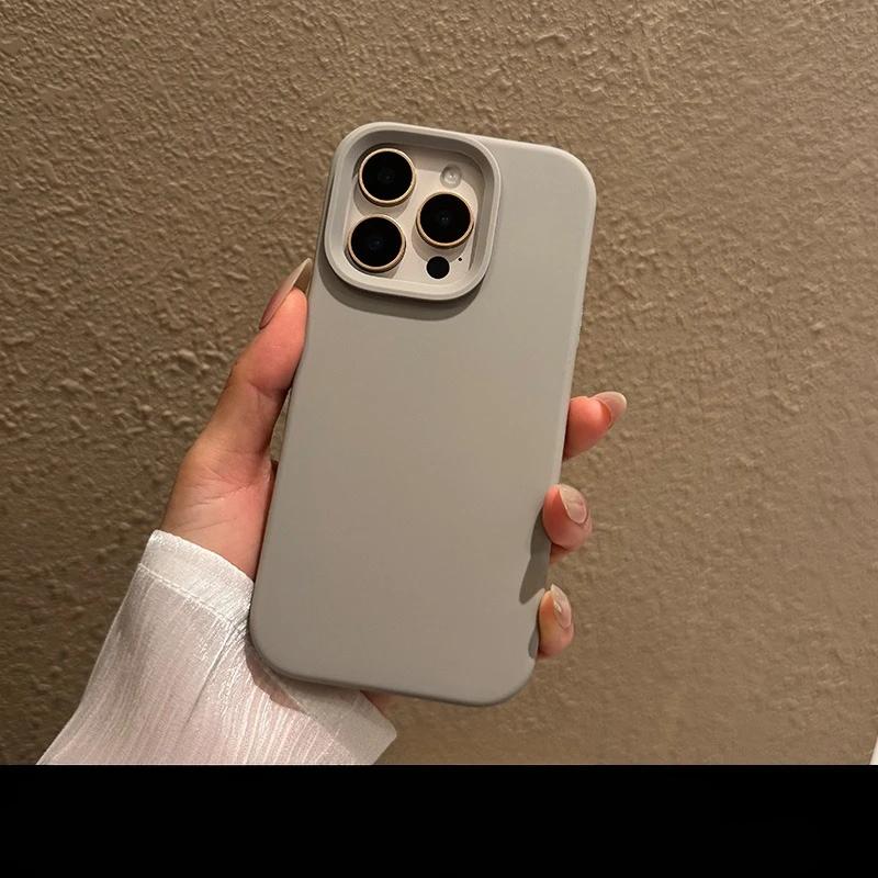 Мягкий силиконовый чехол-конфета для iPhone 16 15 14 13 Pro Max Plus 12 11 16e Чувствительная кнопка управления камерой Матовая крышка