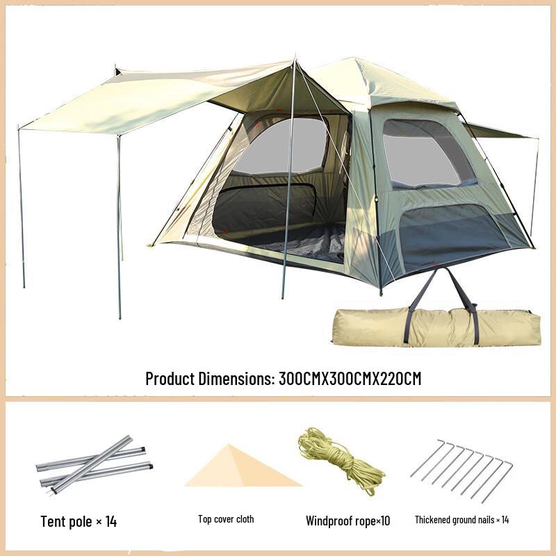OEING 8-10 Person 2-in-1 Camping Tent with Canopy