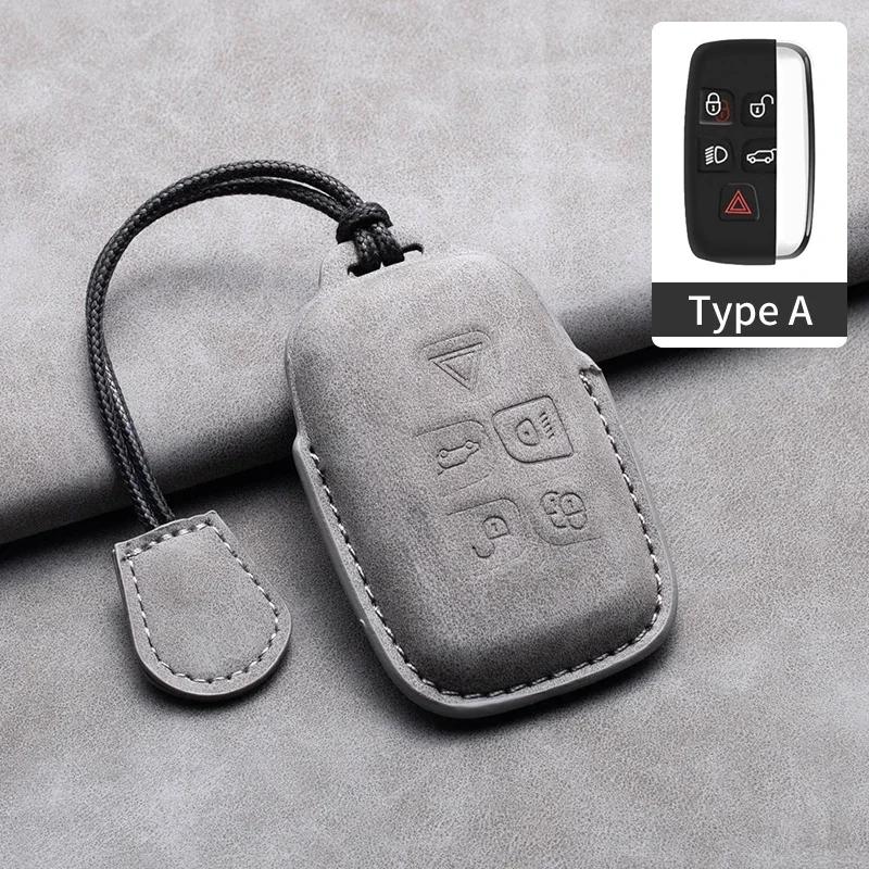 Leather Car Remote Key Case Cover for Jaguar XF XJ XE XJL XF for Land Rover Range Rover Sport Evoque Freelander Auto Key Shell mt3