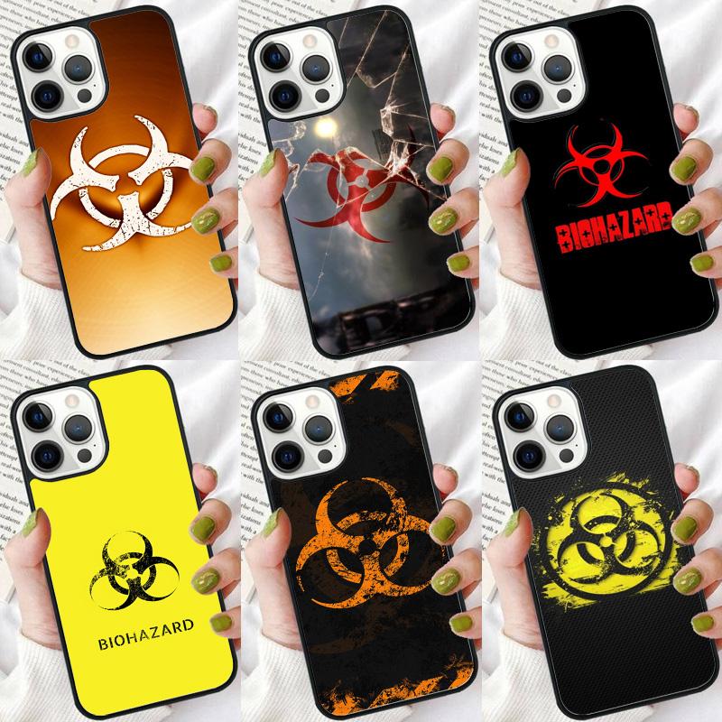 Biohazard Symbol Phone Case For iPhone 17 Air 16 15 14 plus 12 13 Pro max Soft Bumper Shell Cover coque
