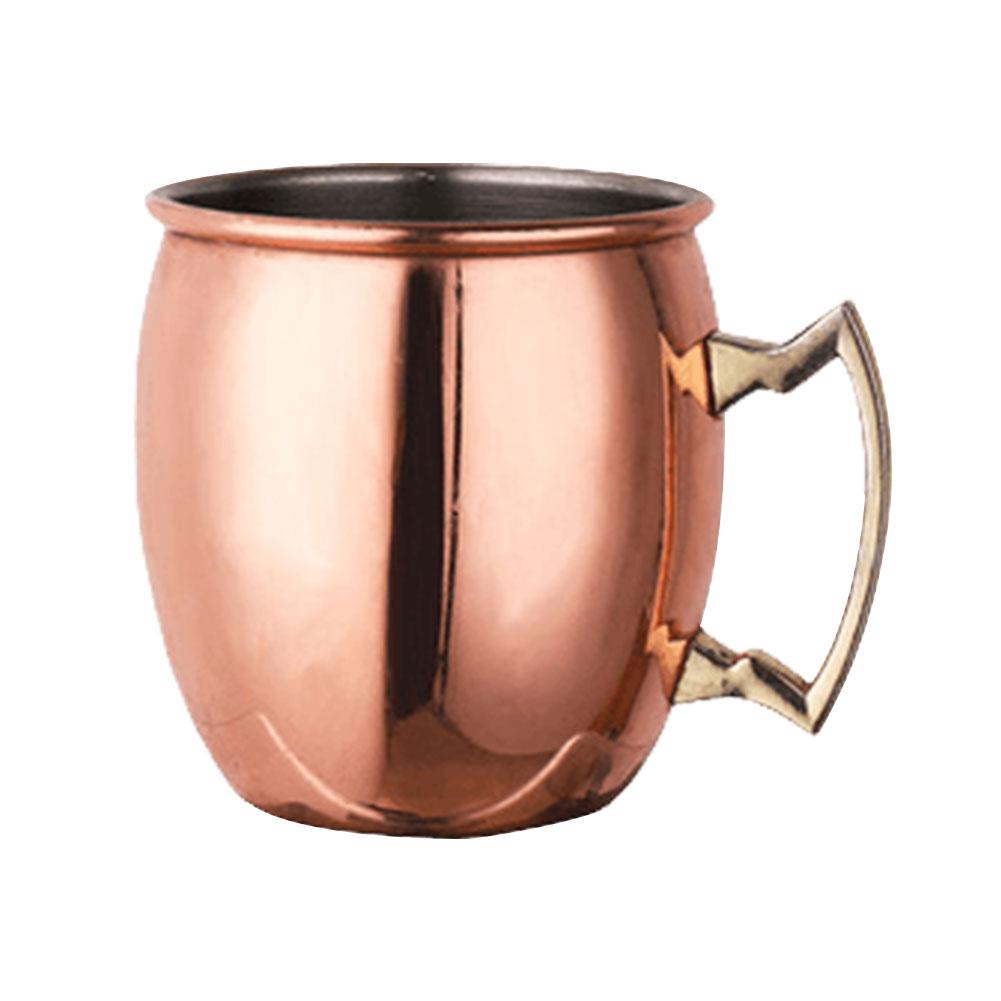 Moscow Mule Mug with Handle Bar Drinkware Copper Plated Cocktail Mug for Cold Drinks Beer Wine Bars Parties Gifts