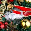 12pcs Artificial Bird Silver Christmas Tree Decorative Bird Ornament with Metal Clip