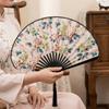 Retro Mini Shell Fan Portable Chinese Style Fan Decorative Folding Hand Fan  Photo Prop