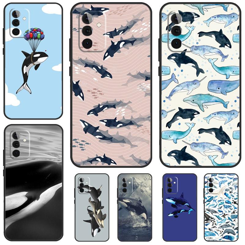 Чехол для Samsung Galaxy A14 A54 A34 A12 A22 A32 A52 S A51 A71 A13 A23 A33 A53 A15 A25 с изображением косаток