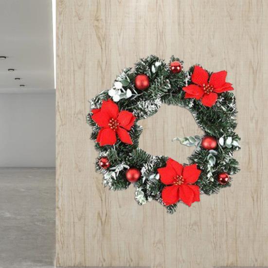 Гирлянда-венок, привлекательная, широкое применение, 3 размера, снежная щетина, сосновая шишка, круглая гирлянда, декор для сада