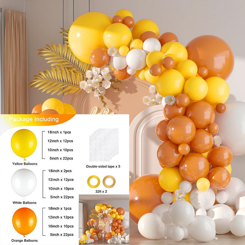 Cross-border Orange Balloon Set for Halloween Wedding Birthday Christmas Decoration for Events