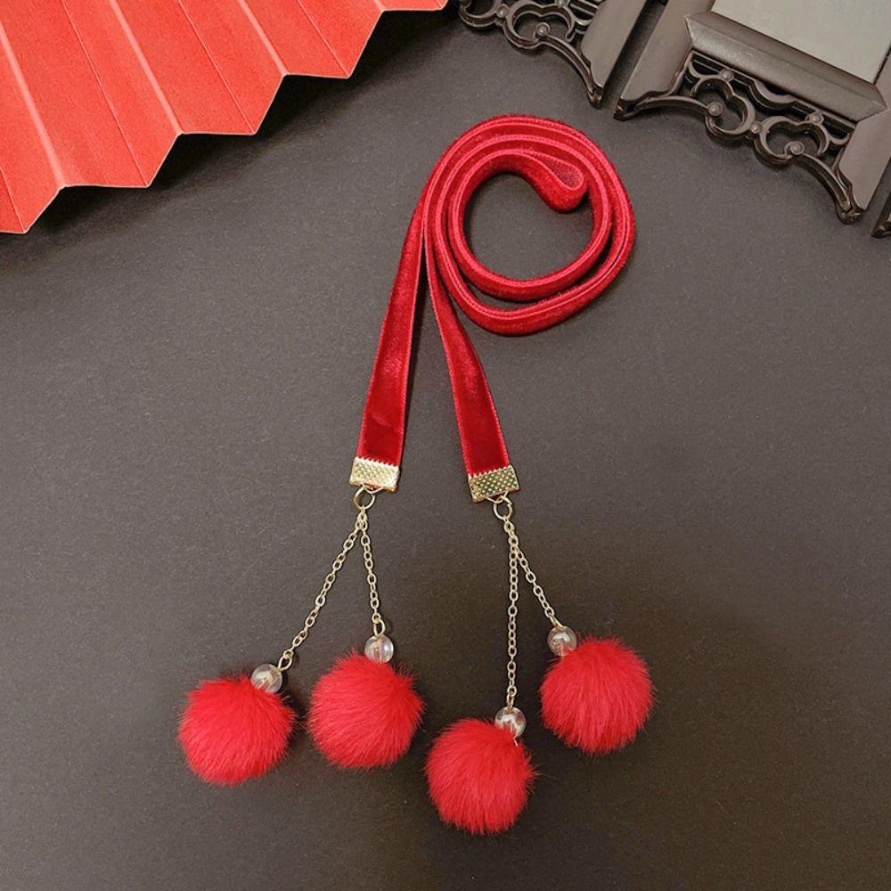 Китайский стиль плетеные волосы веревка головной убор ханьфу девушка DIY конский хвост милый новогоднее украшение для волос