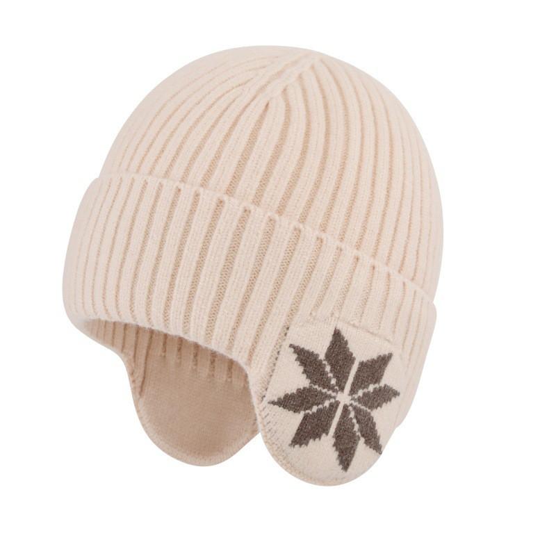 Warm Knitted Winter Beanie Hat With Wide Brim Women Men Outdoor Cycling Windproof Thick Rabbit Wool Blend