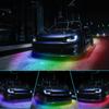 RGB LED Strip Music Remote Control Streamer Flowing Under Car Tube Underglow Underbody System Neon Light