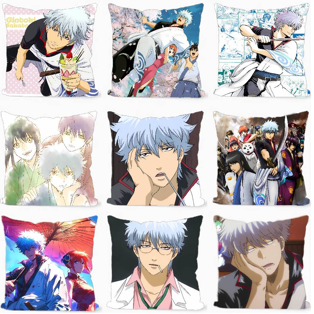 Anime GGintama Cushion Cover Soft Decorative Square Cushion Covers xcm Pillowcases For Sofa Couch Bedroom