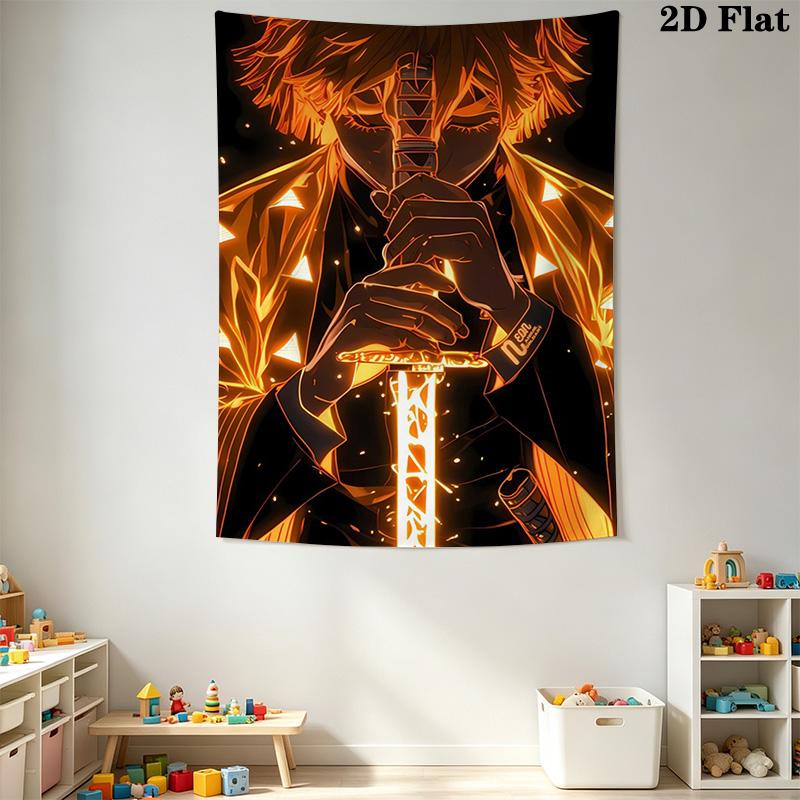 Demon Slayer: Kimetsu no Yaiba Pattern Home Decor Tapestry, Wall Hanging, Decorative RV Wall Cloth.MGT0918553