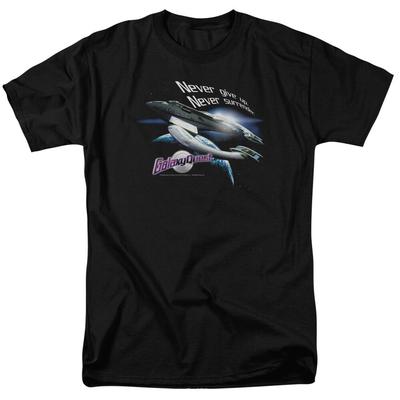 Galaxy Quest Never Surrender T Shirt Mens Licensed Space Movie Tee Black