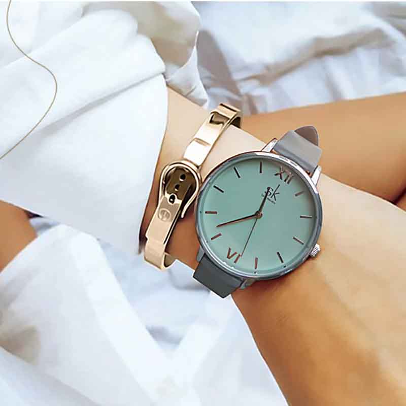 Женские часы, модные персонализированные простые часы, набор цифровых часов с ремнем и бабочкой
