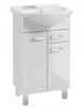 Bathroom Cabinet with Sink on Legs 85x55 Standing, Mea with Extended Faucet