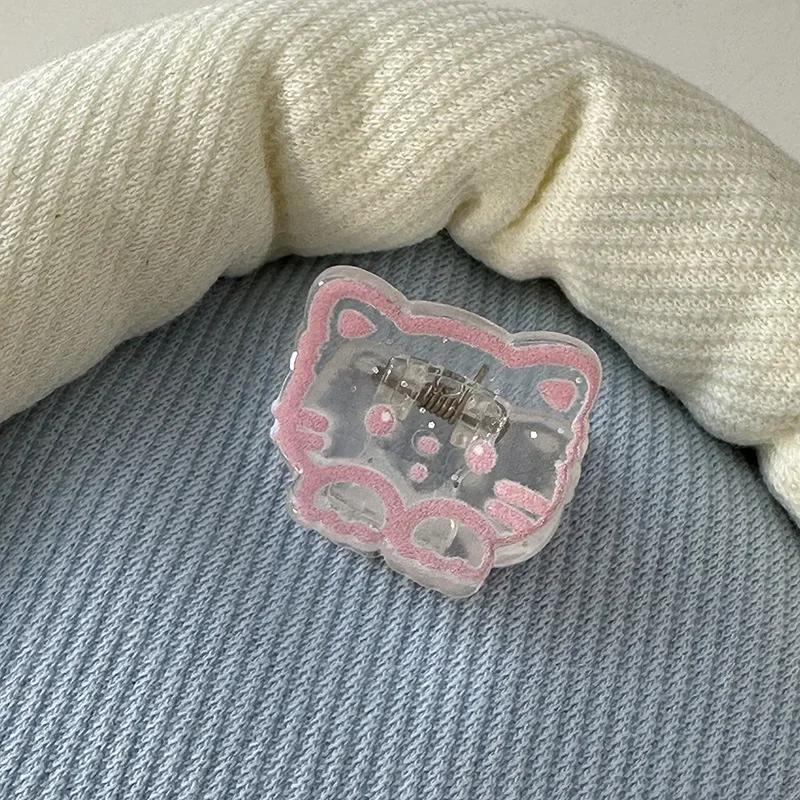 Супер милые маленькие заколки для волос для детей прозрачные акриловые заколки с мультяшными животными аксессуары для волос для девочек