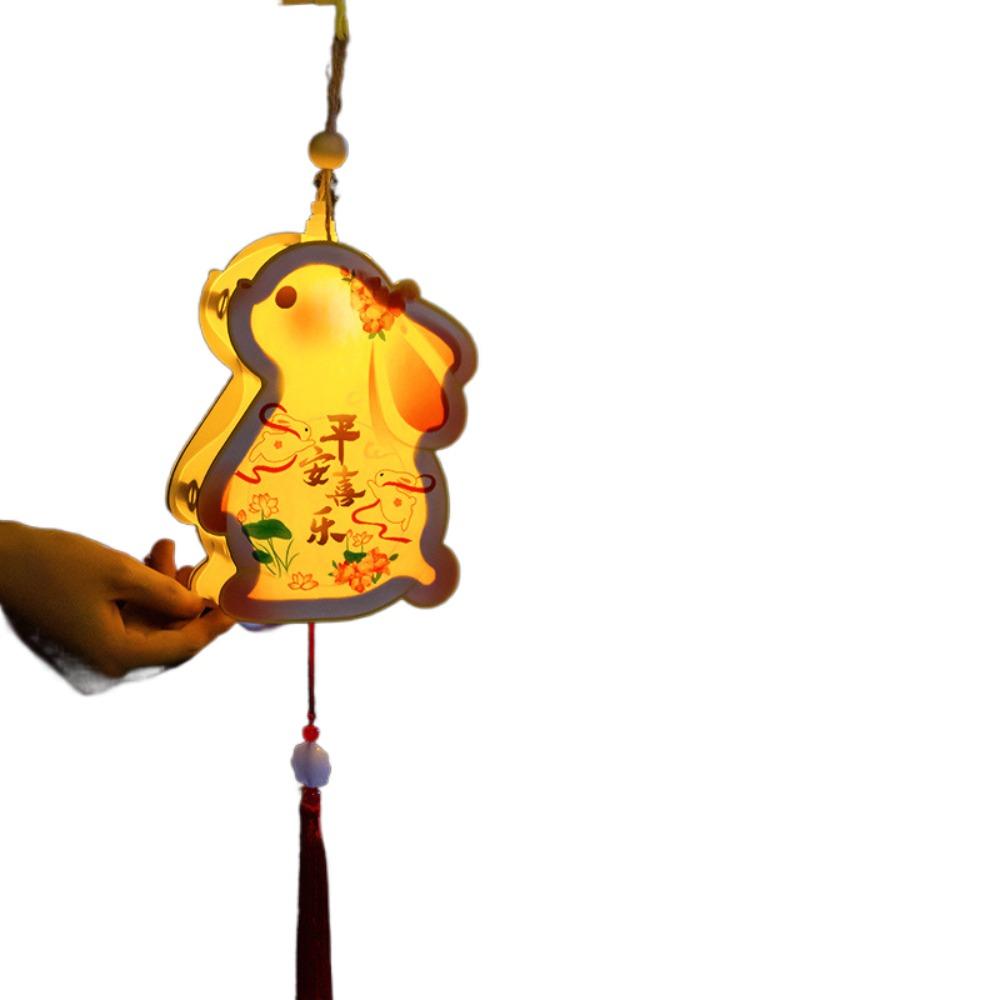 Chinese Middle Autumn Festival Lantern Paper Rabbit Lantern Women Children