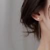 925 Sterling Silver Heart Earrings For Women Long Tassel Dangle Earrings Dainty Party Jewelry