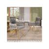 Chaise de salle à manger - MUVOE - Velours gris - Lot de 4 - Pivotante 360°