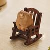 Wooden Rocking Chair Bear Models Solid Wood Polar Bear Crafts  Photo Props