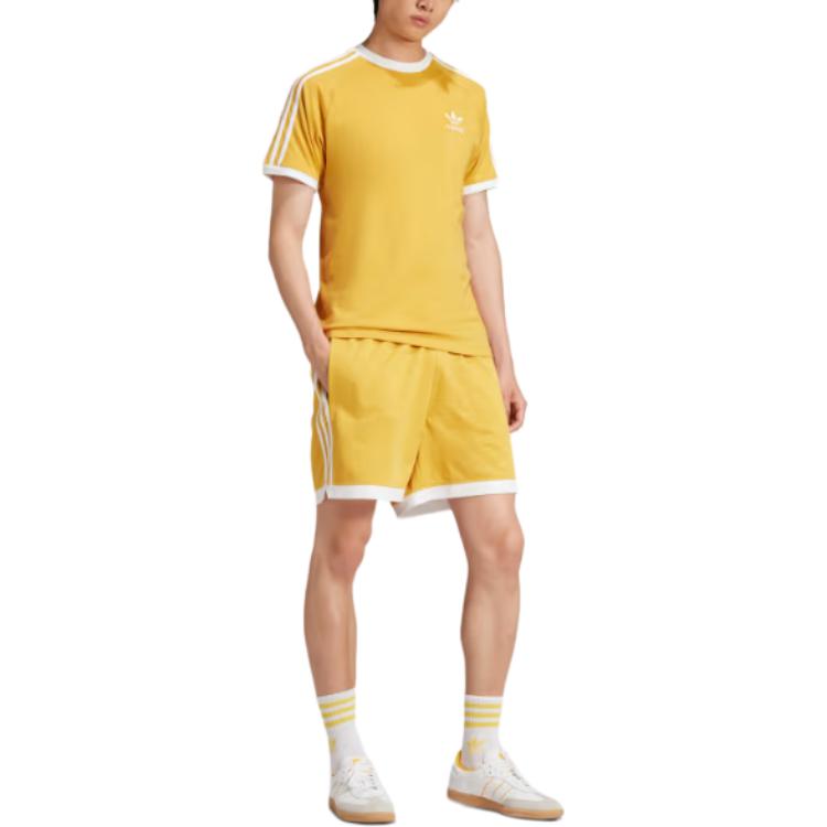 adidas Оригинал ADICOLOR CLASSICS Футболка с 3 полосками Мужская Желтая IZ2370