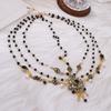 Luxury Baroque Headwear Necklace Lolita Ethnic Style Jewelry Gothic Headpiece Necklace Cosplay