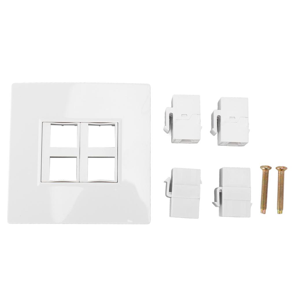 Настенная розетка интерфейса мультимедиа высокой четкости Cat6 Gigabit 4K HD кабель 4-портовая Ethernet настенная розетка для