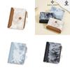 Minimalist Flower Pattern Women Double Fold Square Wallet With Card Slot For Casual Day
