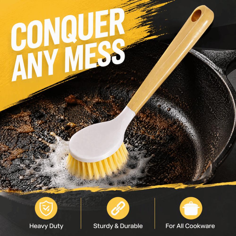 2pcs Long Handle Long Handle Dish Scrubber Plastic Kitchen Scrub Brush Kitchen Cleaning