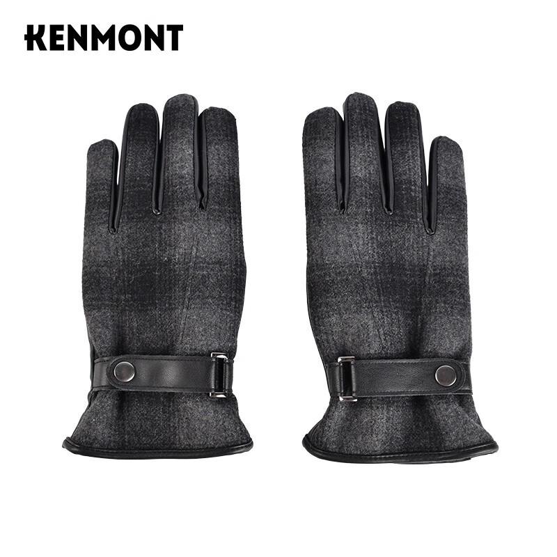 Мужские перчатки Kenmont из смесовой шерсти с сенсорным экраном