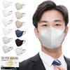Large 3D Masks [Standard Suit Colors] 3D Masks, Non-Woven Fabric, Men's, Large, Two-Tone, Stylish, Small Face Mask, 5D Mask, HelloZebra Mask, 3-Layer