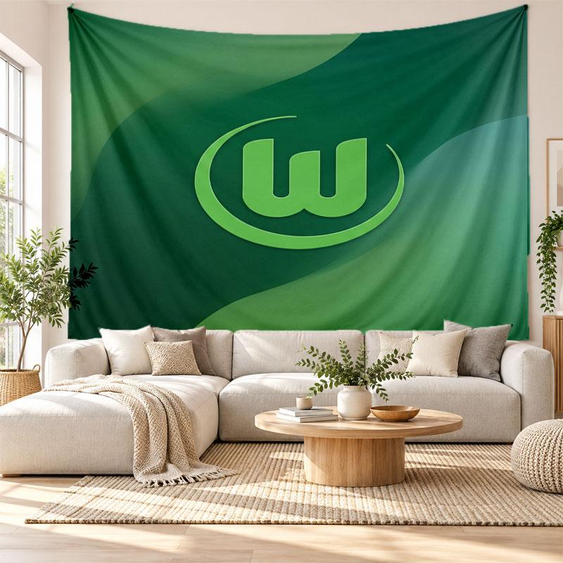 VfL Wolfsburg FC Wall Tapestry, Soft Fabric Wall Hanging, Decorative Backdrop For Bedroom Home Wall Art