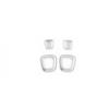 For Benz GLB W247 -22 Matte Silver Seat Headrest Button Ring Cover Trim 4PCS